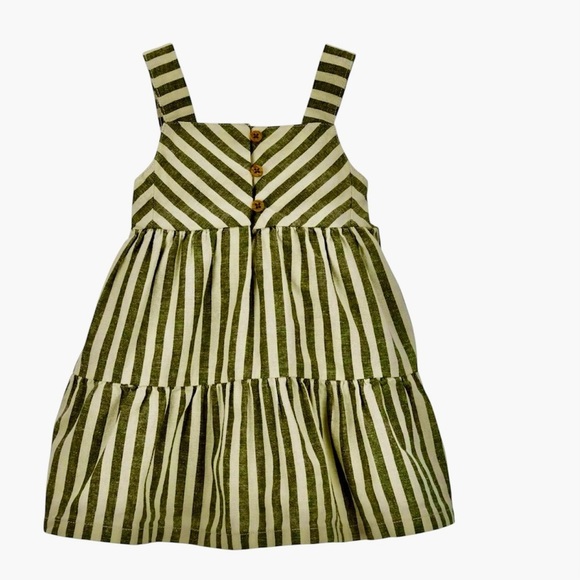 Carter’s Striped Linen Blend Dress 24 Month - Picture 1 of 8